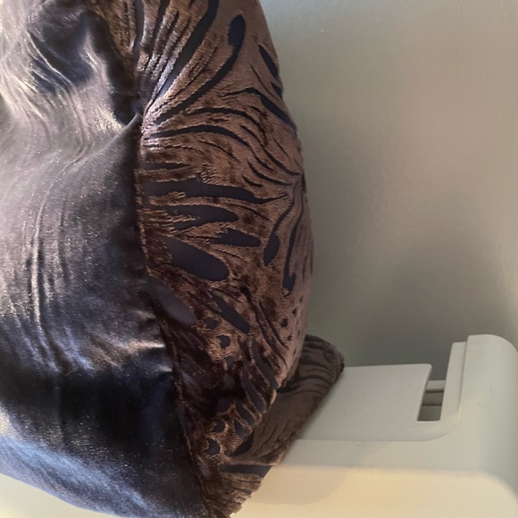 NEW Handmade BLUE GRAY Silk Velvet Bag, Tote, Hobo, Handbag, Upcycled, Party - Picture 4 of 11